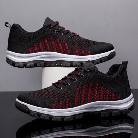 Men Breathable Fly Weave Soft Bottom Non Slip Comfy Sports Casual Running Shoes
