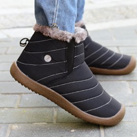 Men Big Size Warm Fluff Waterproof Snow Boots