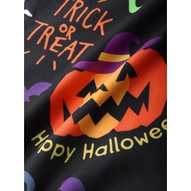 Mens Halloween Pattern Cartoon Printing Short Sleeve Shirt